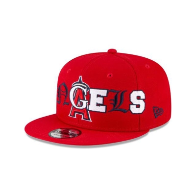 Red Los Angeles Angels Hat - New Era MLB Mixed Font 9FIFTY Snapback Caps USA0174392